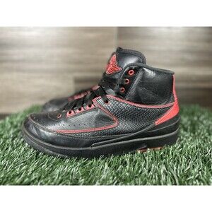 Nike Air‎ Jordan 2 II Retro Black Varsity Red Bred Alternate Sz 11 no insoles